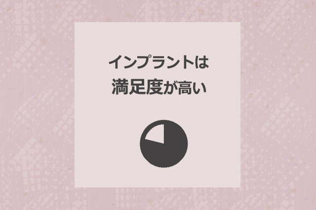 インプラントは満足度が高い