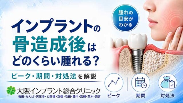 インプラントの骨造成後はどのくらい腫れる？ピーク・期間・対処法を解説