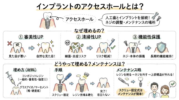 インプラントのアクセスホールは埋めることができる？｜大阪