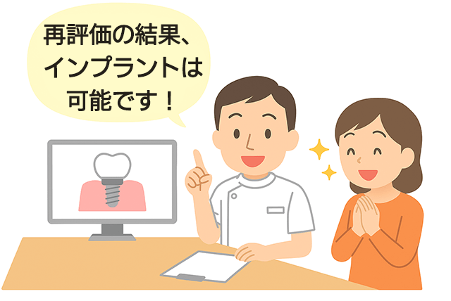 再評価で治療が可能になった
