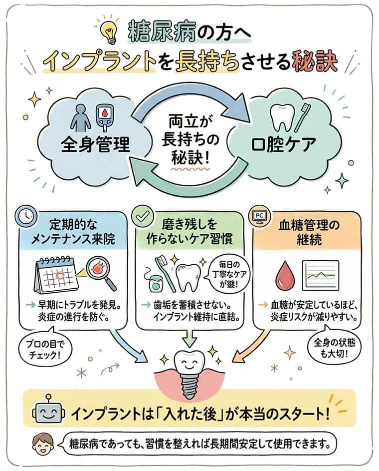 糖尿病の方がインプラントを長持ちさせる秘訣