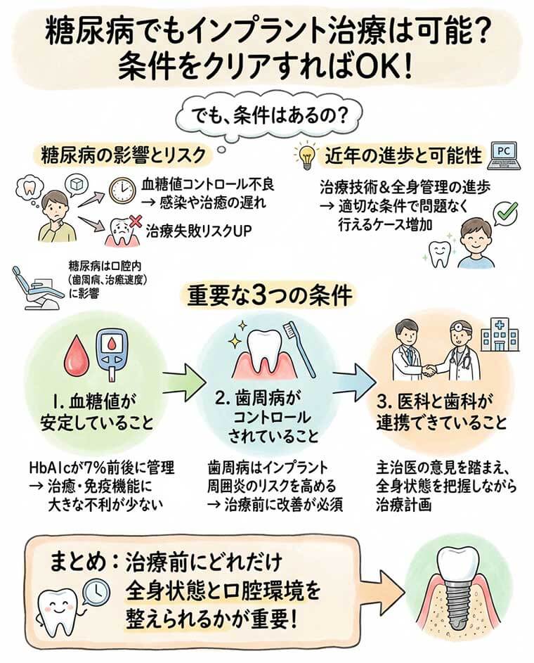 糖尿病でもインプラントは可能？