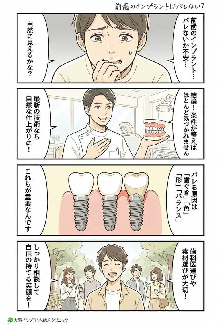 前歯のインプラントはバレない？