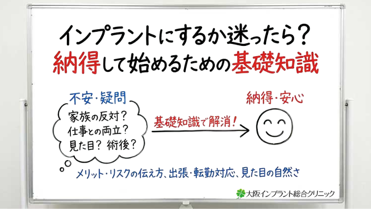 インプラントにするか迷ったら。家族の理解や仕事との両立など、踏み出す前に必要な基礎知識